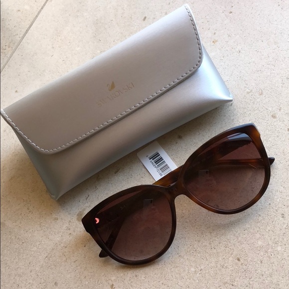 Swarovski Accessories - 56MM Swarovski sunglasses with case